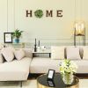 Farmhouse Wall Home Sign with Artificial Eucalyptus for O Rustic Wooden Hanging Letters Decorative Wall Art Decor for Living Room Kitchen Entryway Hou