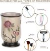 Home 4pc Larrisa Floral Bathroom Accessories Sets Modern Classic Flower Soap Dispenser, Tumbler