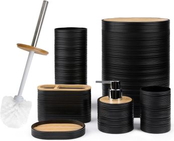 Bathroom Accessories Set Bath Ensemble Includes Soap Dispenser, Toothbrush Holder, Toothbrush Cup (Material: Plastic)